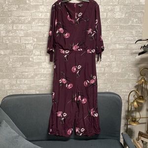 Wild Fable Women’s plum floral romper jumpsuit pants